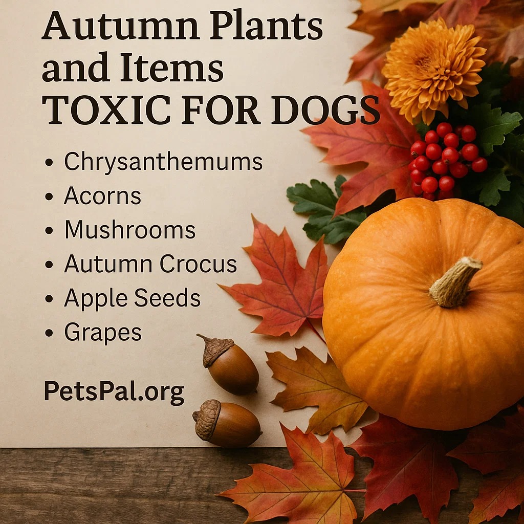 autumn plants and items toxic for dogs